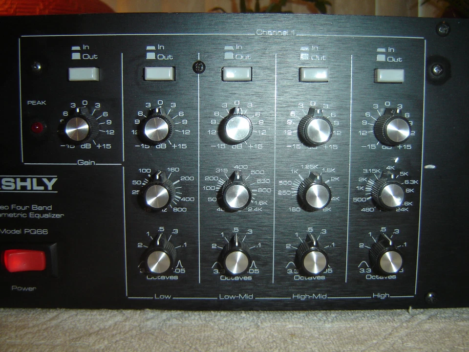 Ashly PQ66, Latter Version, 2 Ch 4 Band Parametric Equalizer, Eq, Vintage Rack - Image 3 of 4
