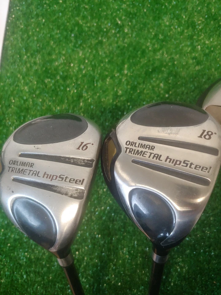 Orlimar Trimetal Hip Steel Woods Set Driver 3-5 Stiff Graphite Shafts - Image 3 of 4