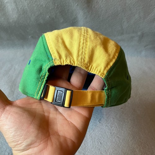 CBF Brazil Hat Strap Back Yellow Green Nike Panel Cap AW84 Soccer Futbol Running - Picture 6 of 9