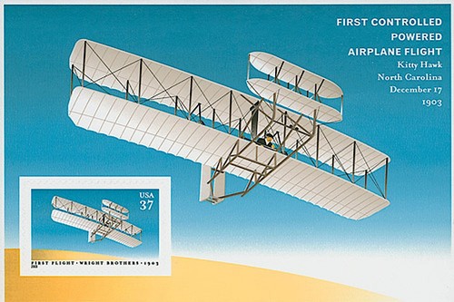 2003 FIRST FLIGHT, WRIGHT BROTHERS MNH Souvenir Stamp Pane #3783 Orville, Wilbur