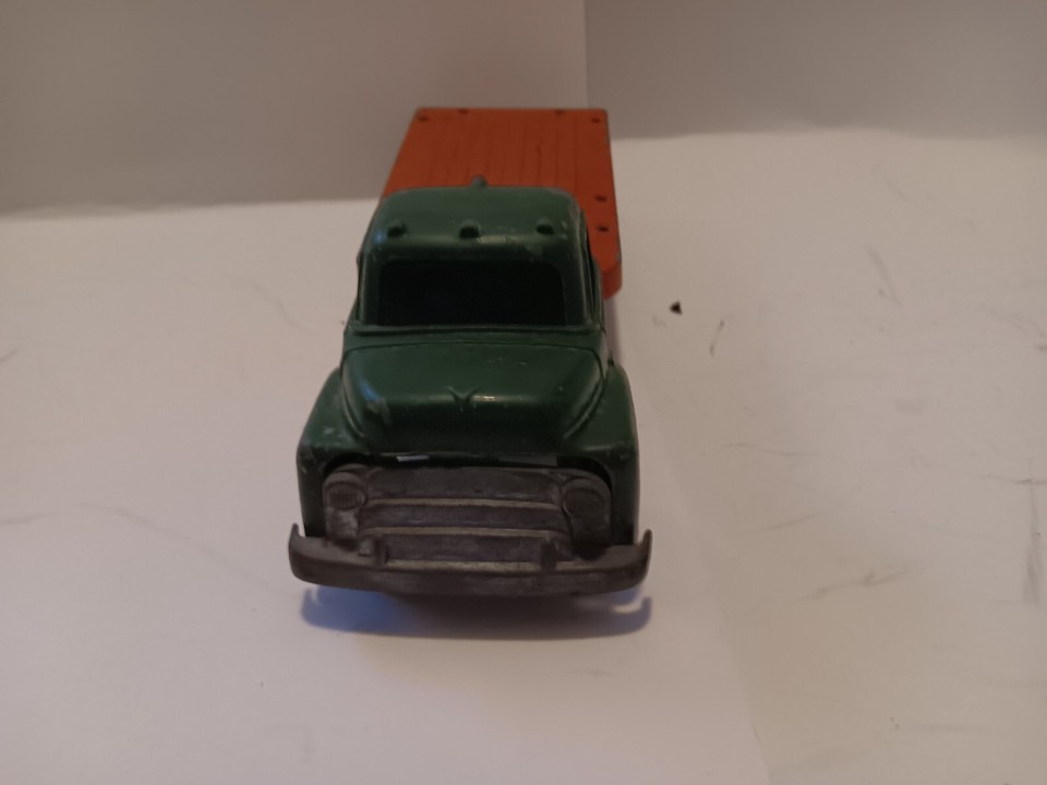Vintage Structo Truck 9" Flat Bed Stake Truck 1950's Diecast Farm truck