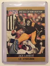 1990 Pro Set #27 Jack Lambert Pittsburgh Steelers 1990 Hall of Fame Selection