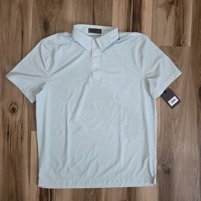 G/FORE Men's Fine Stretch Jacquard Polo Size Large Menthol Green