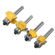 4Pcs 1/4 Inch Shank Round-Over Router Bits Corner Rounding Edge-Forming Round