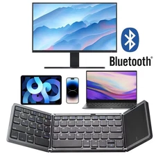 Mini Folding Wireless Bluetooth Keyboard With Touchpad for Laptop Tablet Phone