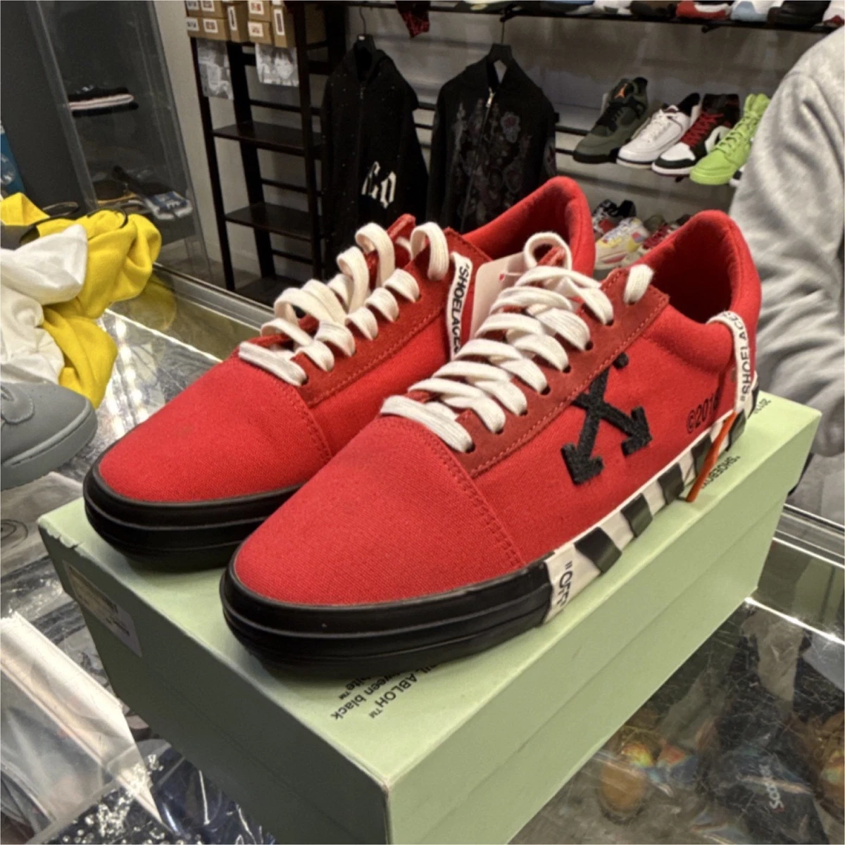 Off-White Vulcanized Low Top Red 2018 for sale | eBay