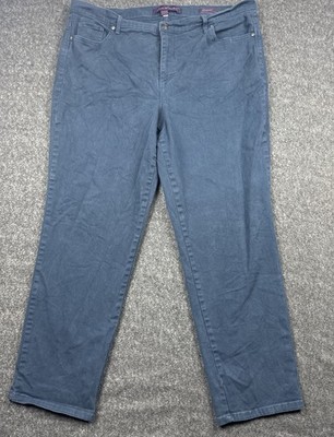 Gloria Vanderbilt Pants Womens 20W Blue Amanda Stretch Straight Leg Pockets