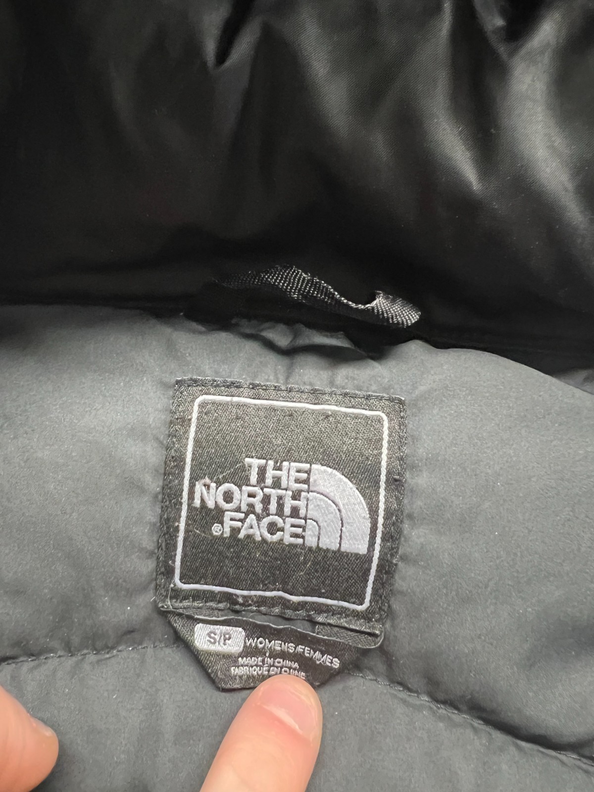The North Face 600 Puffer Parka Black Full Zip Goose Down Quilted Women Sz Small thumbnail 7