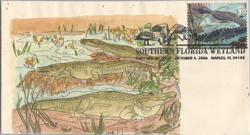 US 4099 SMB Cachets 10 hand-colored FDC Florida Wetlands birds ZAYIX 120622SM23 - Image 3 of 4