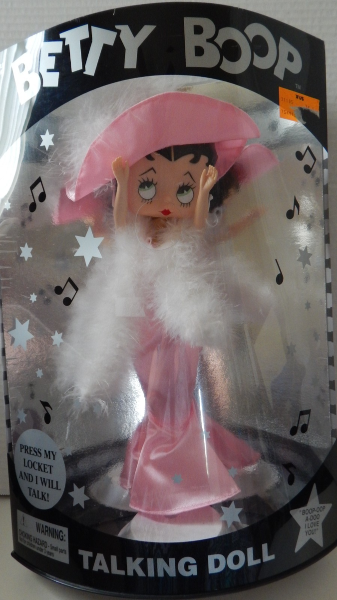 Betty Boop ピンク色のドレス フィギュア 約47cm VINTAGE BETTY BOOP TALKING DOLL IN BOX 1998 Rare Pink Dress With