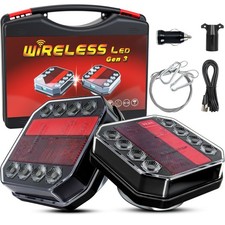 New 7pin Led Magnetic Wireless Trailer Taillight For Trailer-truck Automotive Us