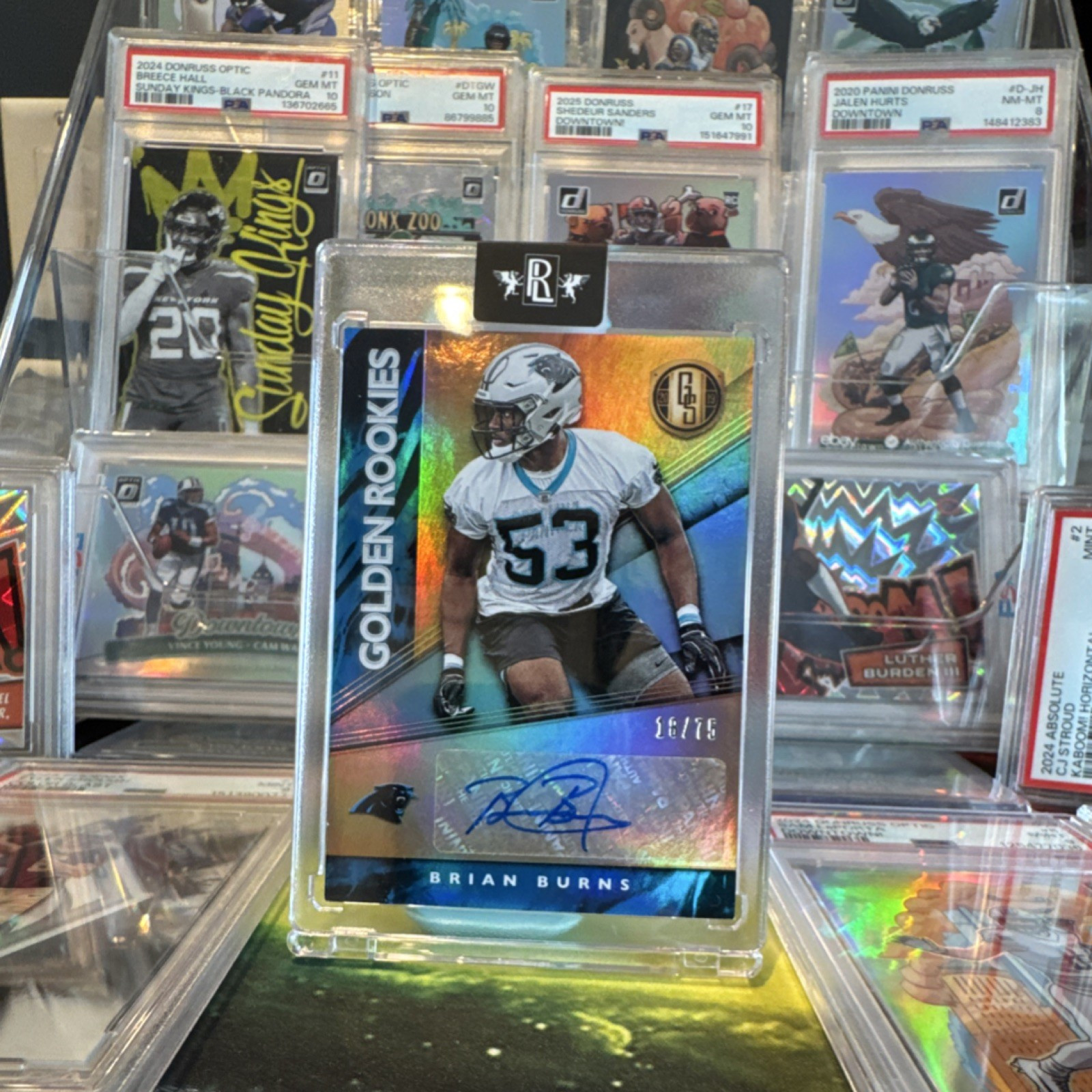 Brian Burns Panini Luminance Rookie Ink #BB Gold