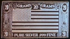 New ListingUSA Country Flag Series Bullion Mint World America Vtg-0.999 Silver 20 Gram Bar