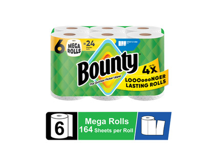Bounty Paper Towels Select-A-Size White, 6 Mega Rolls