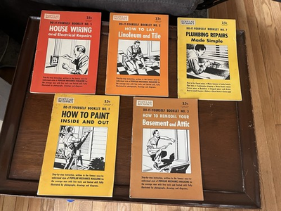 #ad #ad 1954 Popular Mechanics Do It Yourself Booklets Lot of 5 Vintage Magazines $19.99