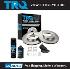 TRQ Front Premium Ceramic Brake Pad & Rotor Kit w/Chemicals for Integra Prelude