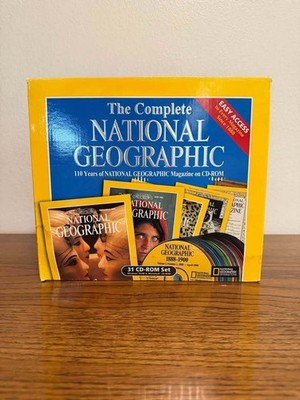 The Complete National Geographic 110 Years CD-ROM Box Set - 31 Discs CIB Vintage