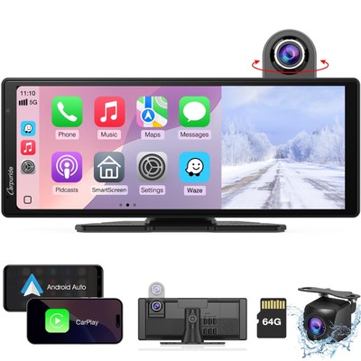 2025 Wireless Carplay & Android Auto with Dash Cam - 10.26 Inch HD IPS Touch ...
