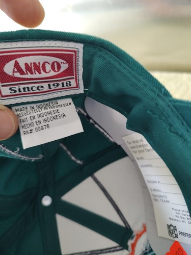 Vintage Annco Miami Dolphins Striped Logo Hat NWT - Picture 9 of 9