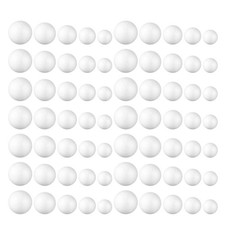 100 Pcs Craft Foam Balls White Polystyrene Spheres for School Art and Ornaments