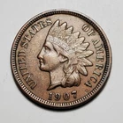 1907 INDIAN HEAD PENNY HIGHER GRADE FULL LIBERTY DIAMONDS #P1735