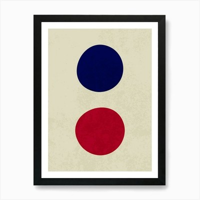 Abstrakt Minimalistisch Kreis Komposit Gerahmtes Wandbild Poster Leinwanddruck Bild