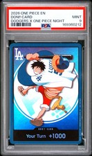 2026 ONE PIECE PROMOS DODGERS X ONE PIECE NIGHT DON!! CARD PSA 9