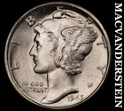 1945-S Mercury Dime- Silver- Choice Gem Brilliant Uncirculated++++ Luster #J9117