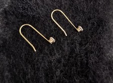 Earrings 14K Solid Gold Women CZ Drop