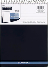 Spiral Notebook, College Ruled Paper, 8-1/2" X 11", 70 Sheets, Top Bound, Navy
