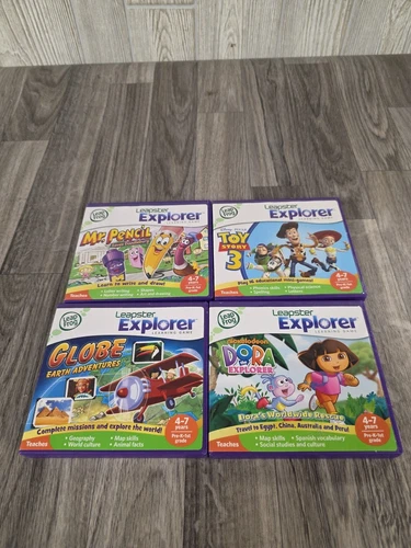 Lot of 4 Leap Frog Leapster Explorer Leap Pad Learning Game Cartridges Toy Story