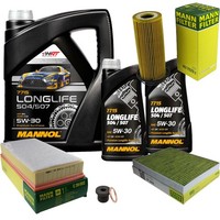 Mann Inspektionspaket 7L Mannol Longlife 5W-30 FüR Audi Q7 3.0 Tfsi Quattro