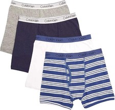 Calvin Klein Boys Boxer Briefs 4 Pack Assorted Colors Size M