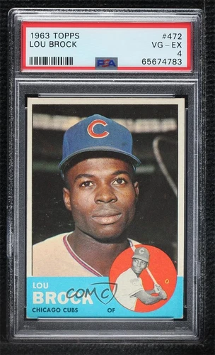 1963 Topps Semi-High # Lou Brock #472 PSA 4 HOF
