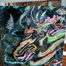 Abstrakte  Bild - Fantasie Motiv Acryl Auf Leinwand, Unikat, Handgemalt