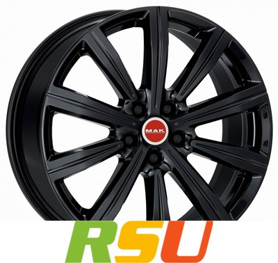 MAK Birmingham gloss black 8x19'' ET38 LK5 120 ML 72.6 Alufelgen 19 Zoll