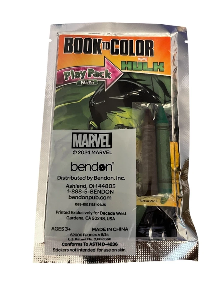 Hulk Libros para Colorear Mini Fiesta de Cumpleaños Bolsa Idea Vengadores Niños Fiesta 12ct Foto 3 de 4