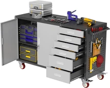 Rolling Workbench 6 Drawer Storage Cabinet 1000 LB Cap. Heavy Duty Work Bench HD