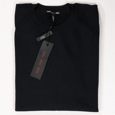 Sun Day Red 3D Cashmere Crew Sweater Black Medium NWT Pullover