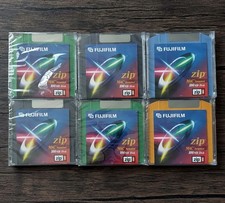Lot of 6 FujiFilm 100MB Zip Disks Mac Formatted NEW SEALED with holder