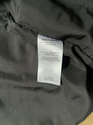 Reformation Veda Bennett Leather Bomber Jacket RRP £660. - Picture 13 of 20