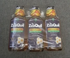 Vicks ZzzQuil Soothing Sleep Nighttime Sleep Aid  Chamomile Honey 12 oz 3Pk 4/26