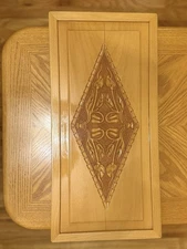 Hand Crafted Back Gammon Board Game Made From Cedar And Walnut Wood 1993-Lebanon