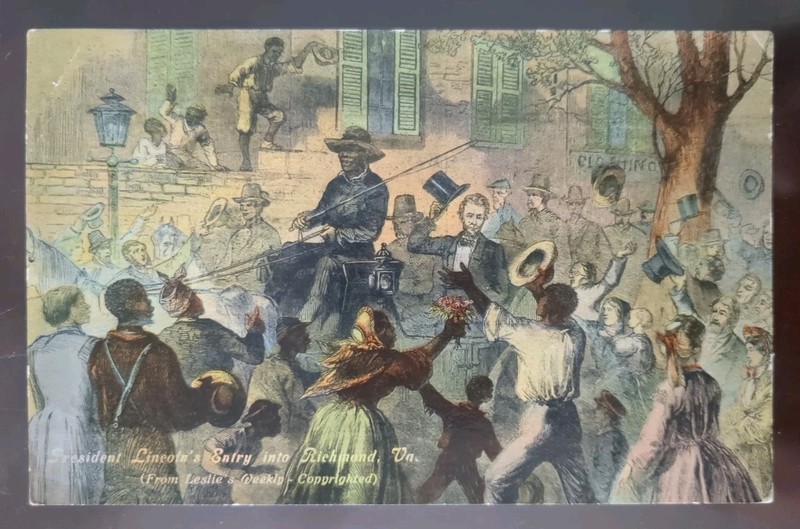 President Lincoln's Entry into Richmond, VA (Leslie's Weekly) - 1907-15, Folds