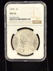 1896 $1 Morgan Silver One Dollar MS63  NGC
