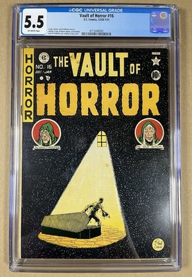 VAULT OF HORROR #16 CGC 5.5 - 1950 - JOHNNY CRAIG COVER - PRE-CODE HORROR - PCH