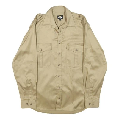 Veste Militaire Pour Hommes Beige En Coton S Bouton Style Décontracté - Photo 1/4