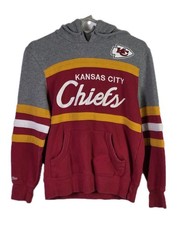 Mitchell  Ness Extra Small Red  Gray Kansas City Chiefs Throwback Hoodie