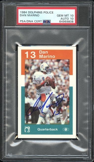 Signed 1984 Dolphins Police Dan Marino PSA 10 AUTO 10 PSA/DNA