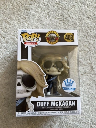 Duff McKagan Skeleton Funko Pop! Exclusive Rocks Guns N Roses #403 W/ Protector